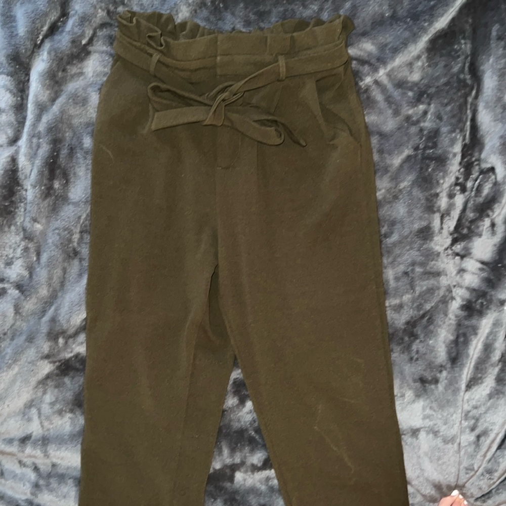 Dark green dress pants,